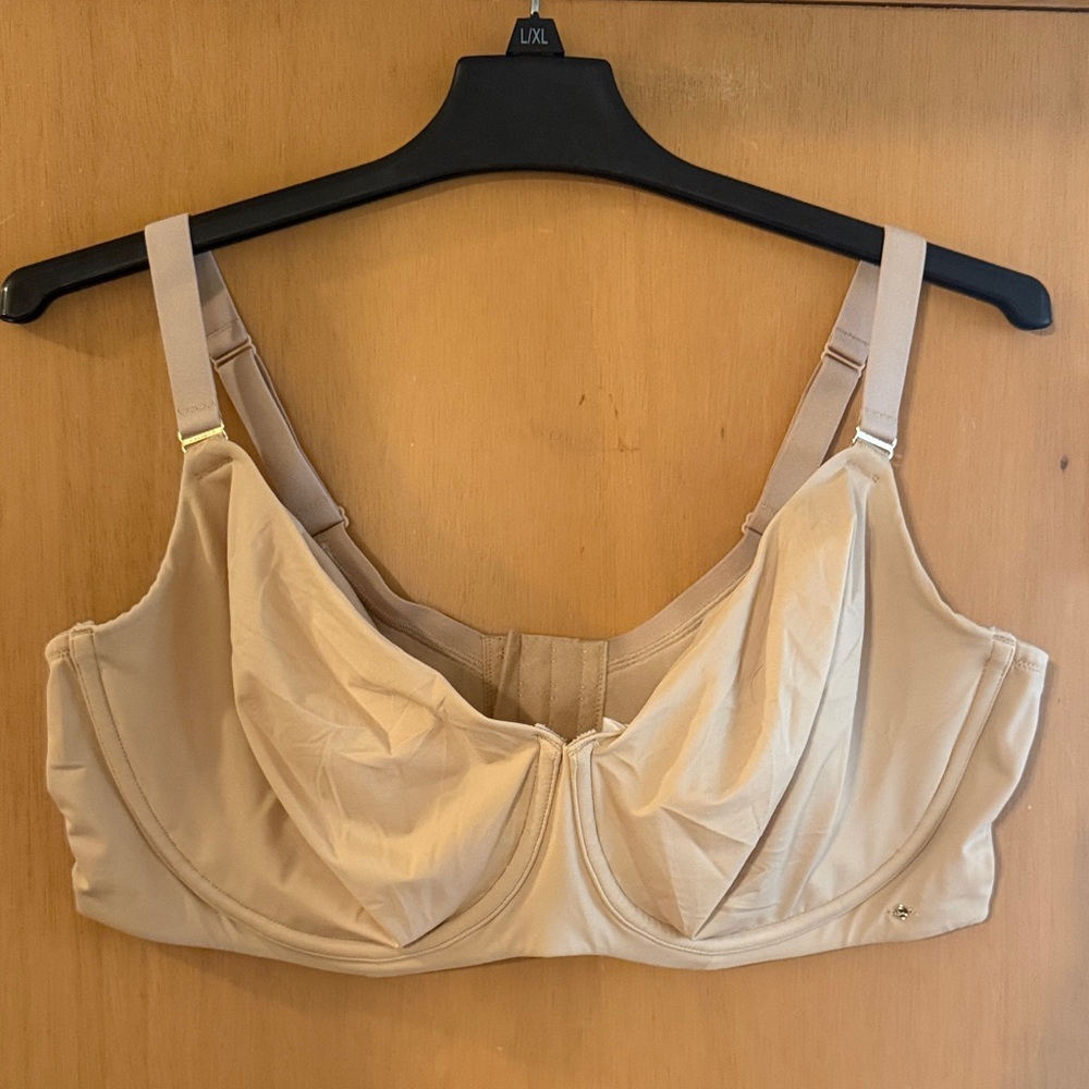 Cacique Women’s Unlined Balconette Underwire Bra Cream Nude Size 44G (4D)